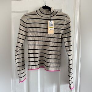 Scotch & Soda Ribbed Sweater with Black Stripes